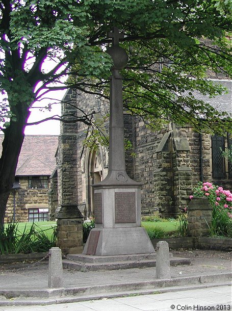 The World Wars I and II War memorial at St. Marks church, Marske by the Sea.