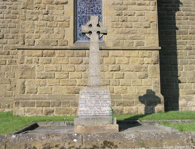 The World War I War Memorial in St. Mary's churchyard, Moorsholm