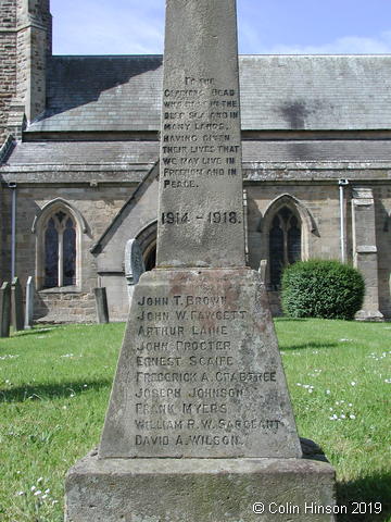 The War Memorial in the Churchyard at Patrick Brompton