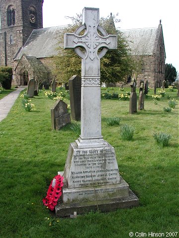 The War Memorial in St. Andrew's churchyard, South Otterington.