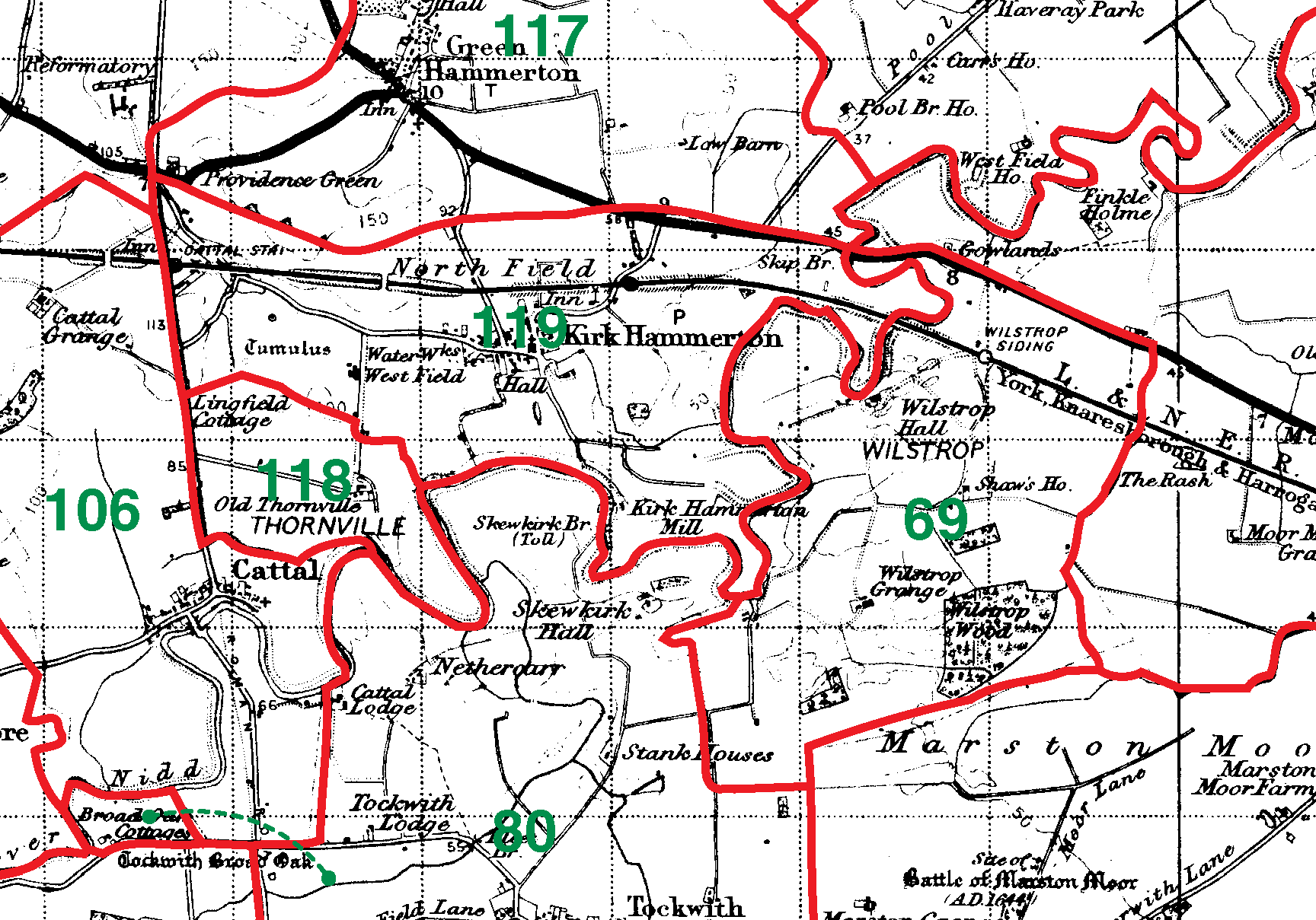 Kirk Hammerton boundaries map