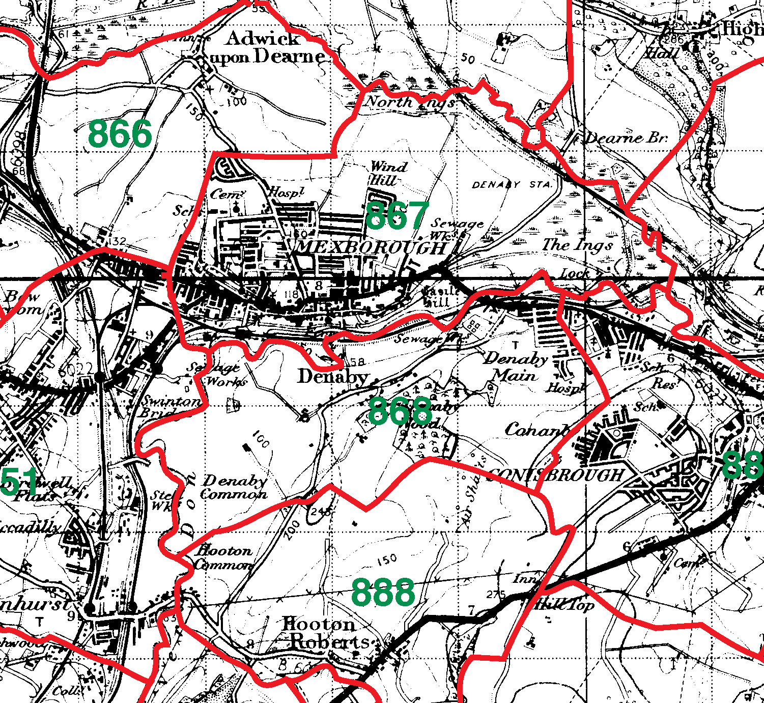 Mexborough boundaries map