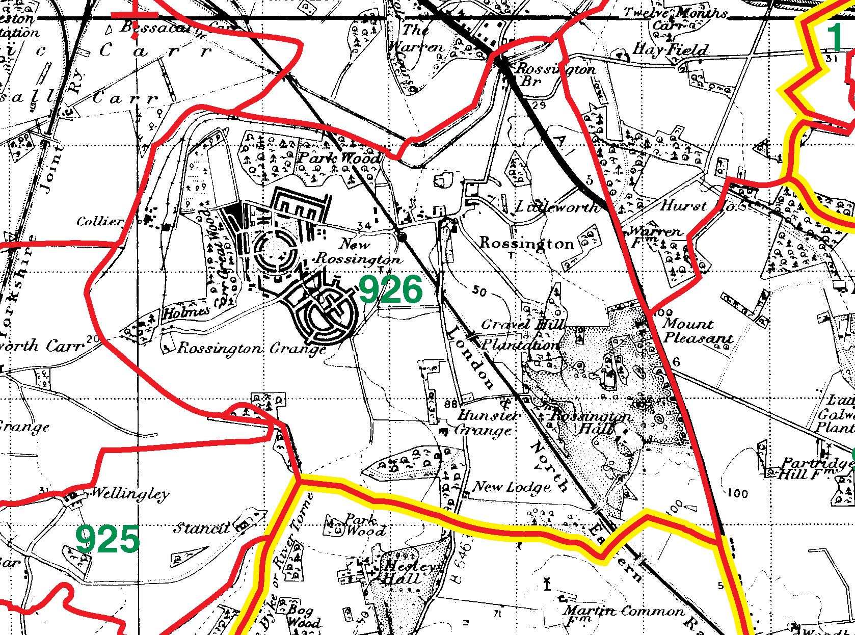 Rossington boundaries map