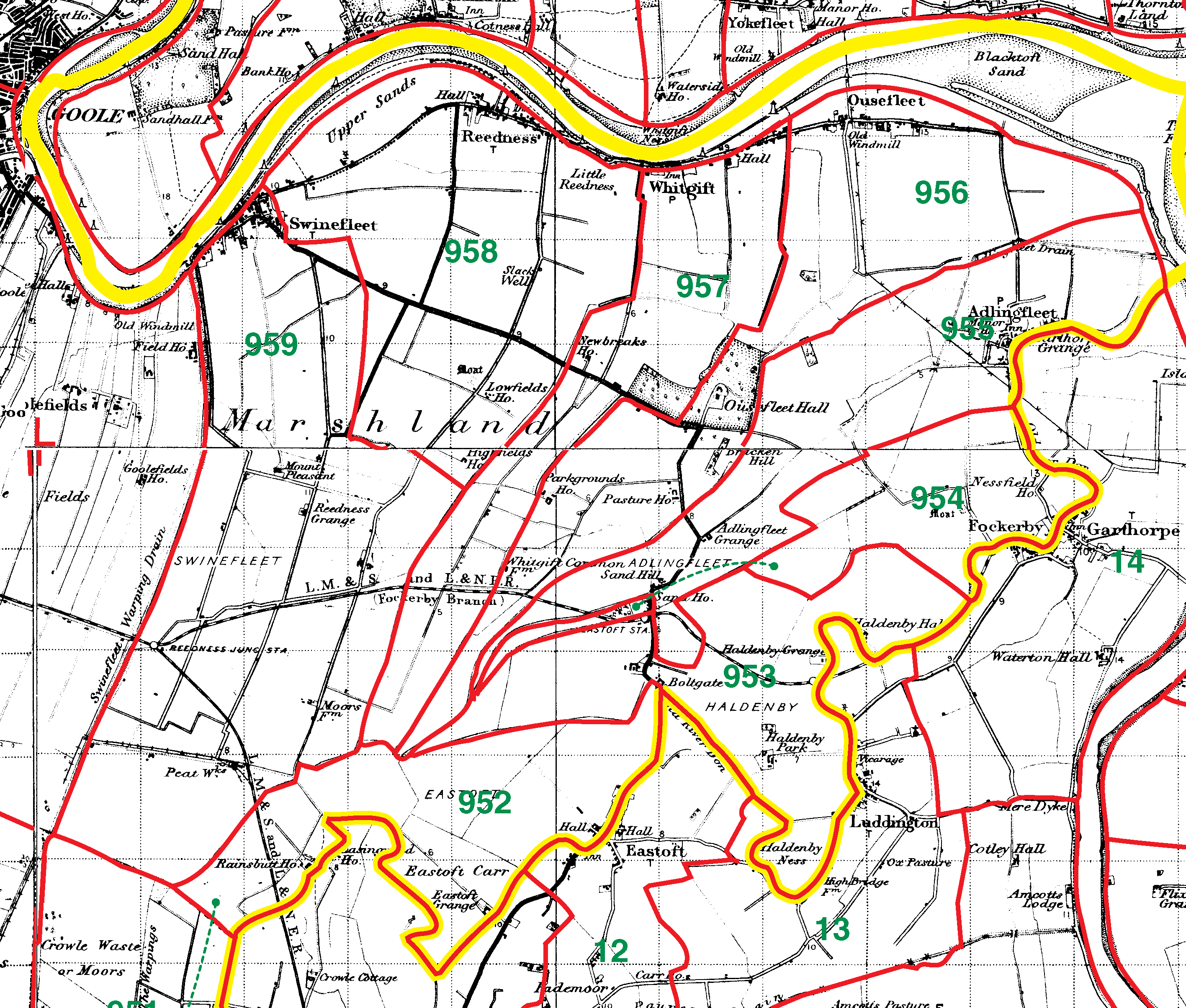 Whitgift boundaries map