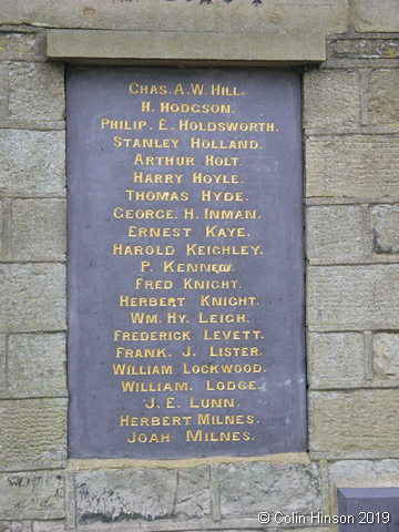 The War Memorial next to the Church-yard at Almondbury.