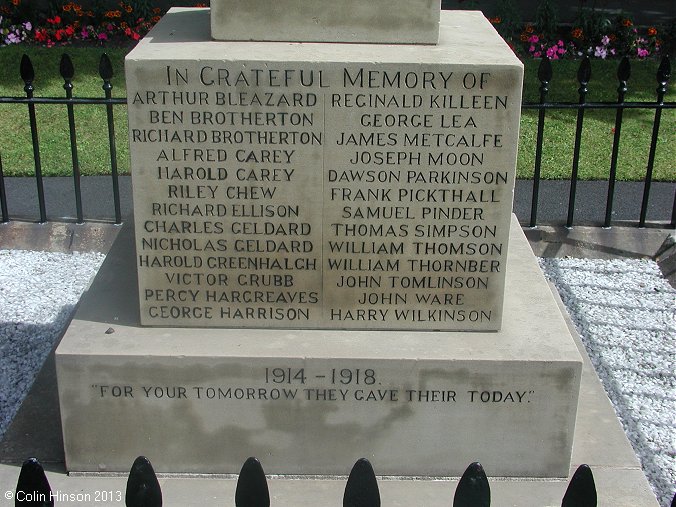 The war memorial to those who fell in the two world wars.