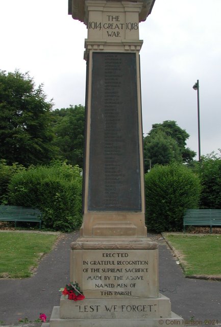 The World War I and II Memorial at Conisbrough.