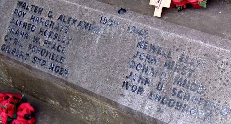 The 1914-18 and 1939-1945 War Memorial Denby Dale.