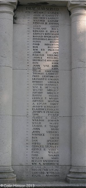 The The War Memorial at Hunsworth