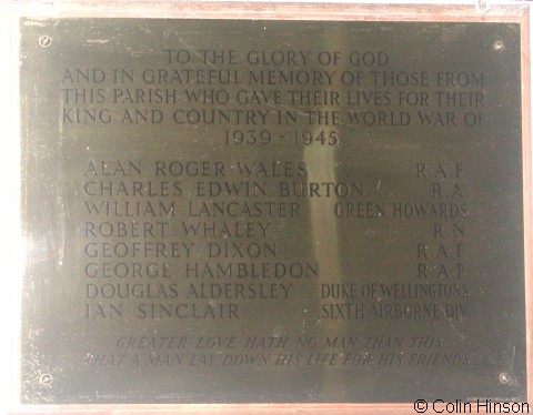 The Memorial plaque in Gargrave Church.