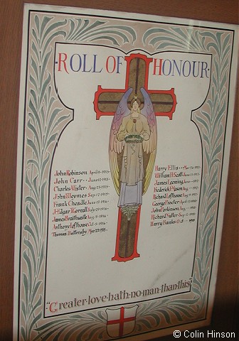 The Roll of Honour in St. Mary's Church, Gisburn.