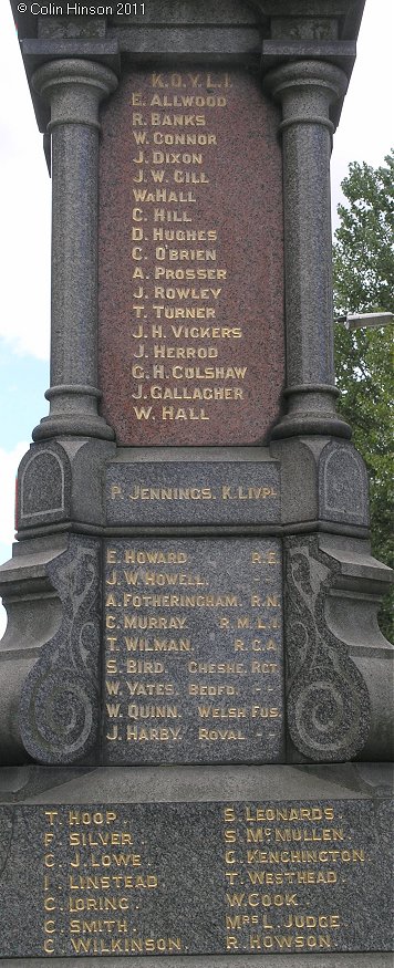 The War Memorial for the dead of WWI and WWII, and other wars, in front of St. Luke's Church Grimethorpe.