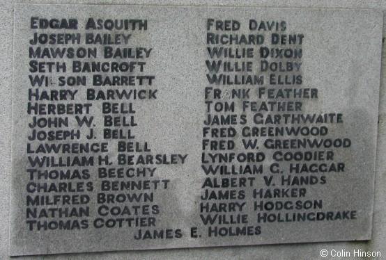 The War Memorial at Haworth.