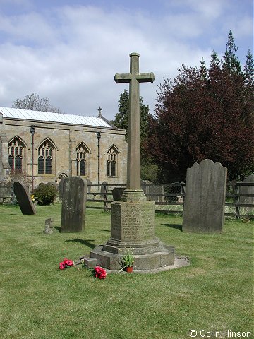 The War Memorial in the Churchyard at Kirkby Malzeard.