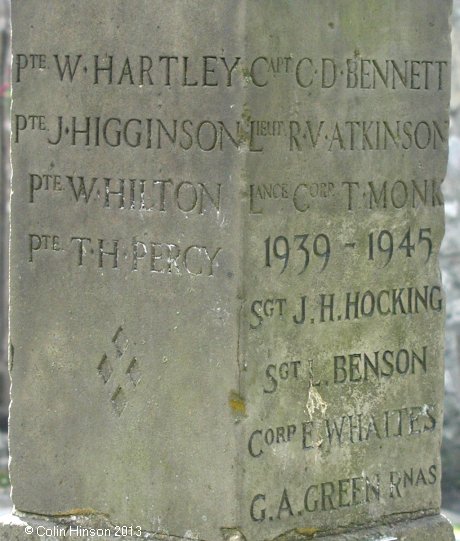 The World wars I and II memorial at Langcliffe