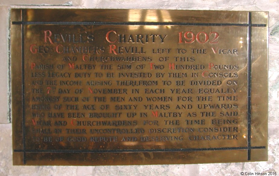 The Revill's Charity for St. Bartholomew's Church, Maltby.