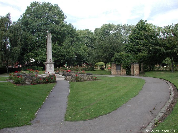 The War memorial and plaques at Normanton