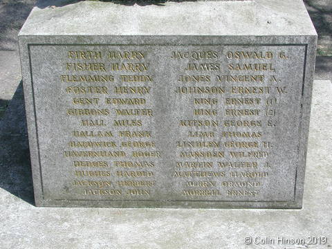 The War Memorial in the Churchyard at Owston: