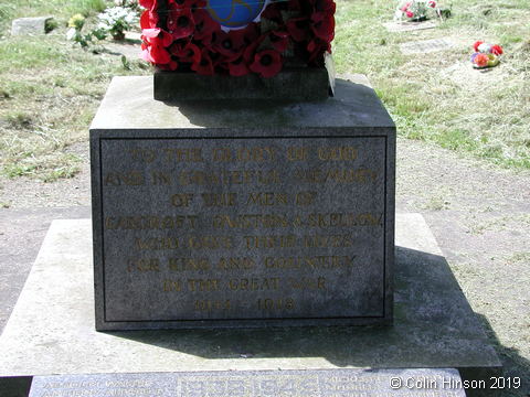 The War Memorial in the Churchyard at Owston: