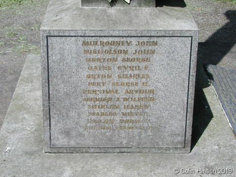 The War Memorial in the Churchyard at Owston: