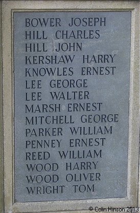 The War Memorial next to St. John's church, Penistone.