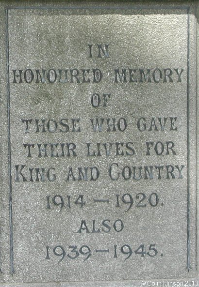 The War Memorial at All Saints Church, Pontefract