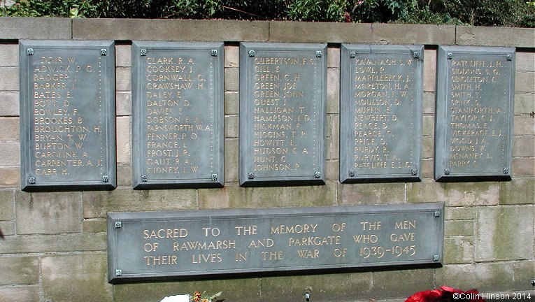 The 1914-18 and 1939-45 War Memorial near St. Mary's Church, Rawmarsh