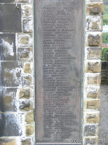 The War Memorial at Stocksbridge.