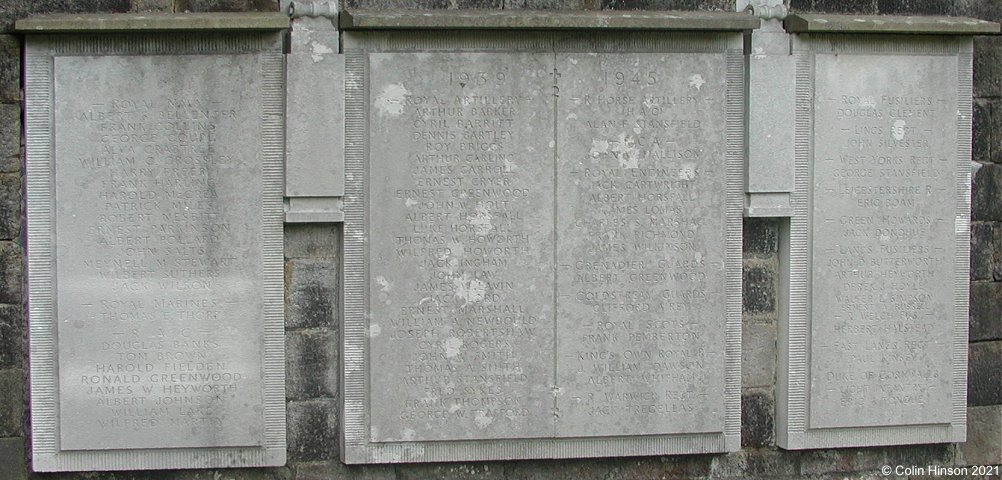 The World War I and II Memorial at Todmorden.