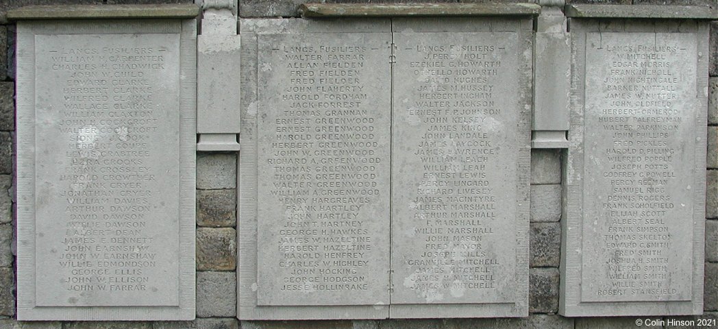 The World War I and II Memorial at Todmorden.