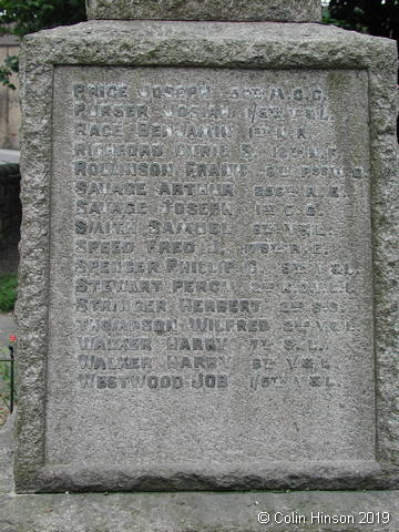 The War Memorial at Treeton.