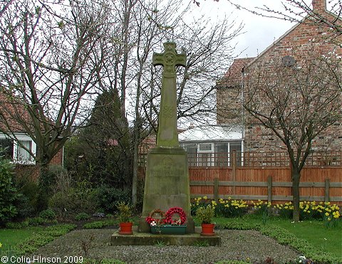 The World War I memorial at Whixley.