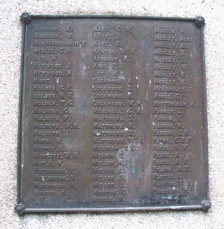 The 1914-18 and 1939-1945 War Memorial Shepley.