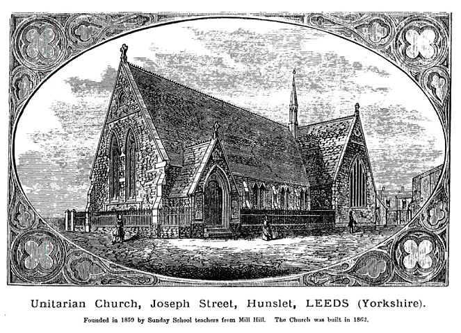 An old drawing of the Unitarian Church, Hunslet