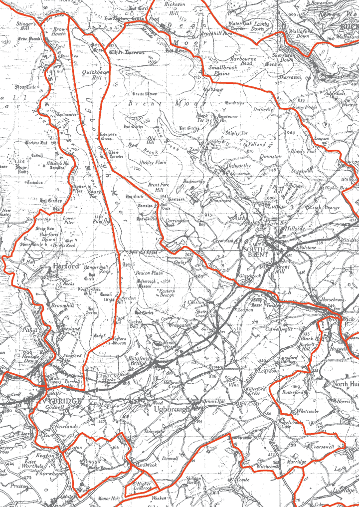 GENUKI: Ugborough Parish Boundaries, Devon