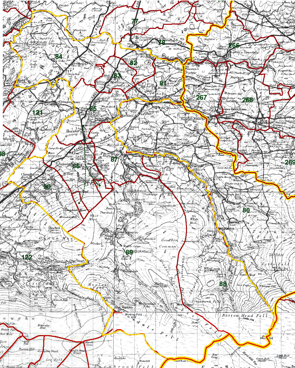 GENUKI: Melling with Wrayton Township Boundaries, Lancashire