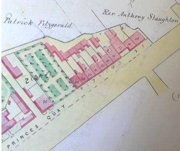 Section of the Denny Estate map of 1877 showing Prince’s Quay and the former Hope Chapel (No.17)
